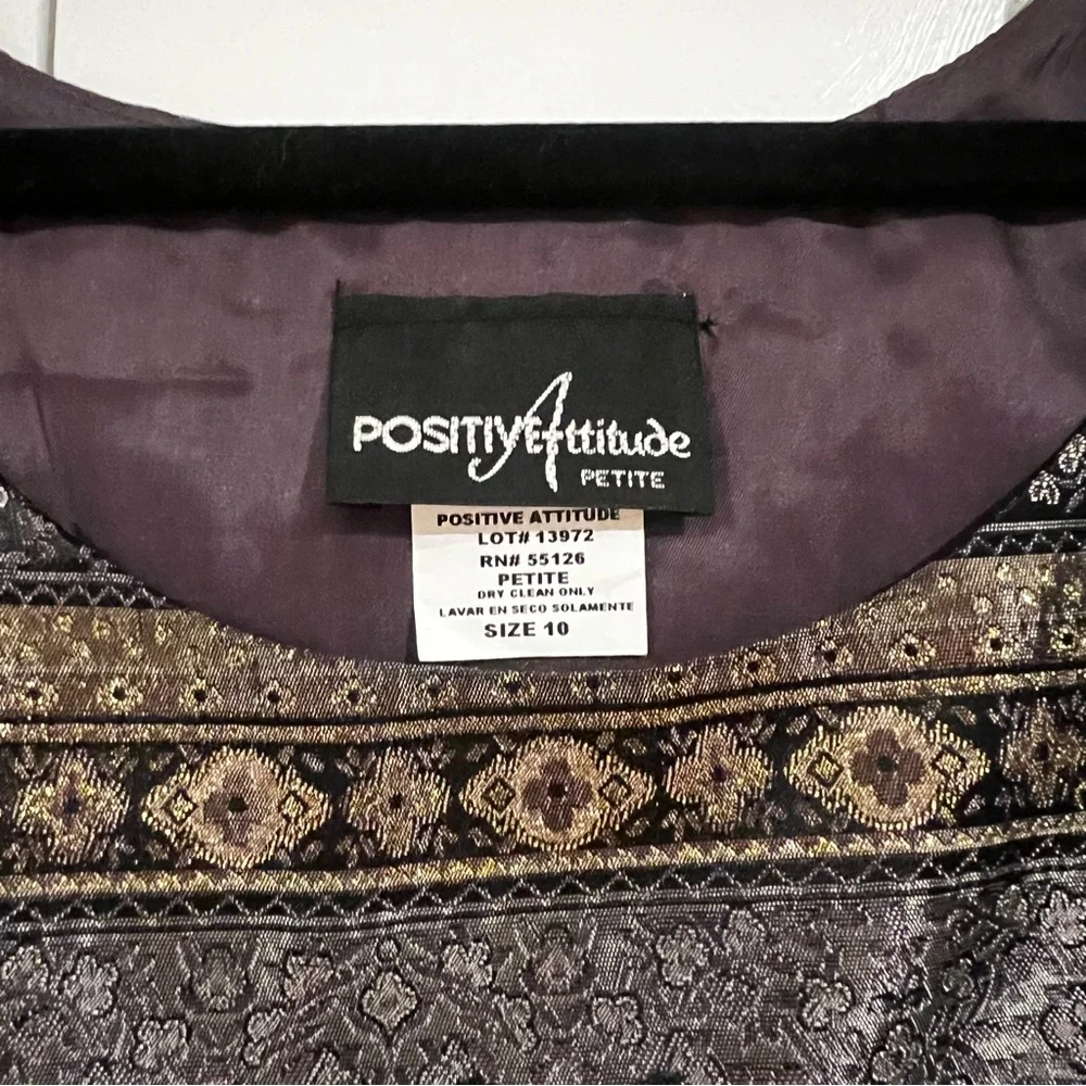 Vintage Metallic Crop Top by Positive Attitude Petite - Picture 6 of 7